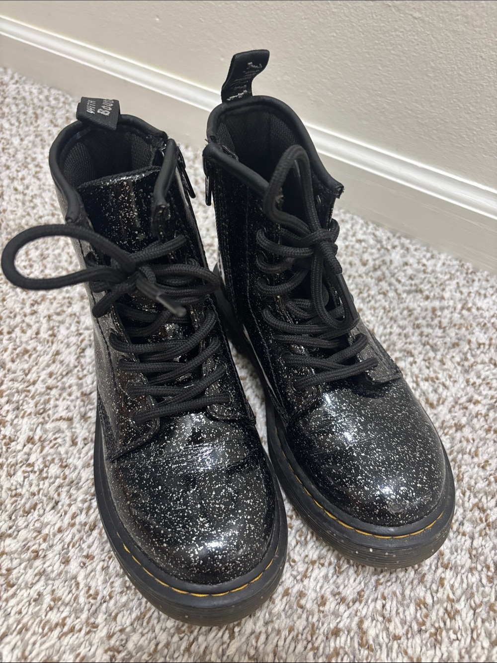 Dr. Martens black glitter boots 13 - Picture 3 of 9